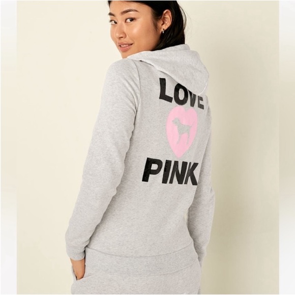 XXL VS PINK Originals Zip Hoodie Sweatshirt - Picture 1 of 7